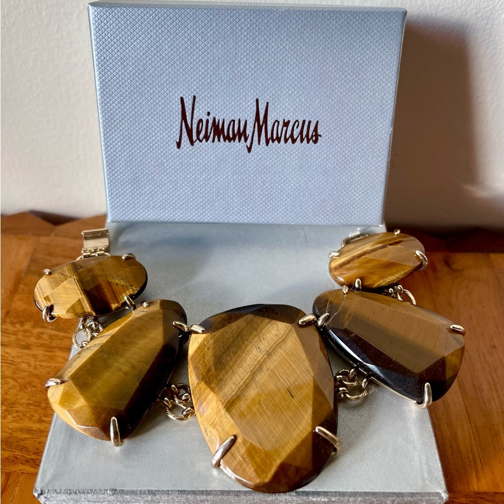 Kendra Scott Harlow 5-Station Faceted Tigers Eye Gemstones in Gold Bracelet